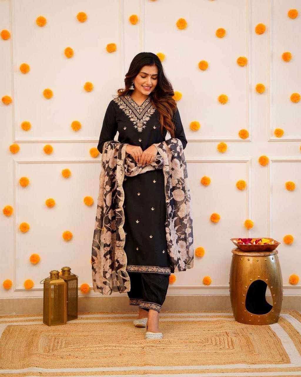 Viscose Rayon Embroidery Designer Suit - MYLUXURY LANE ENTERPRISE